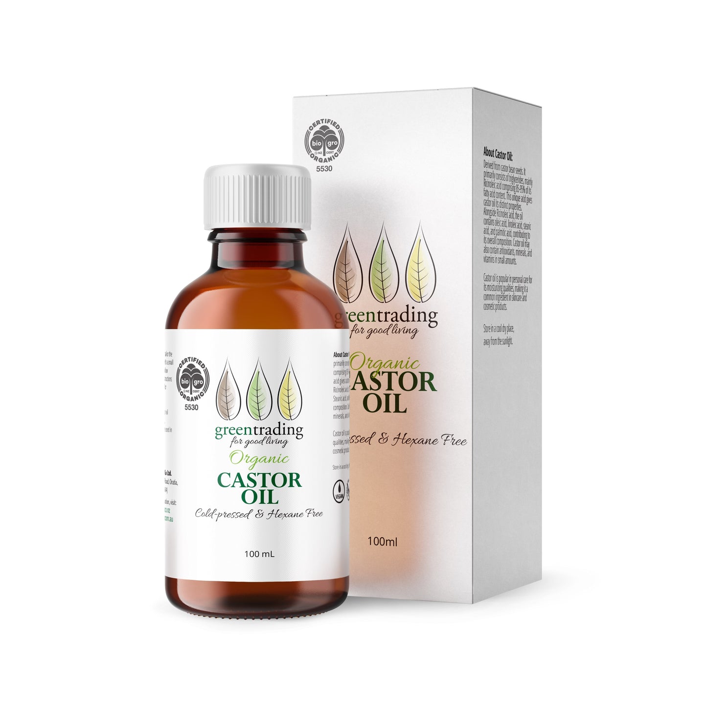 Organic Castor Oil-Food Grade-Hexane Free 100ml