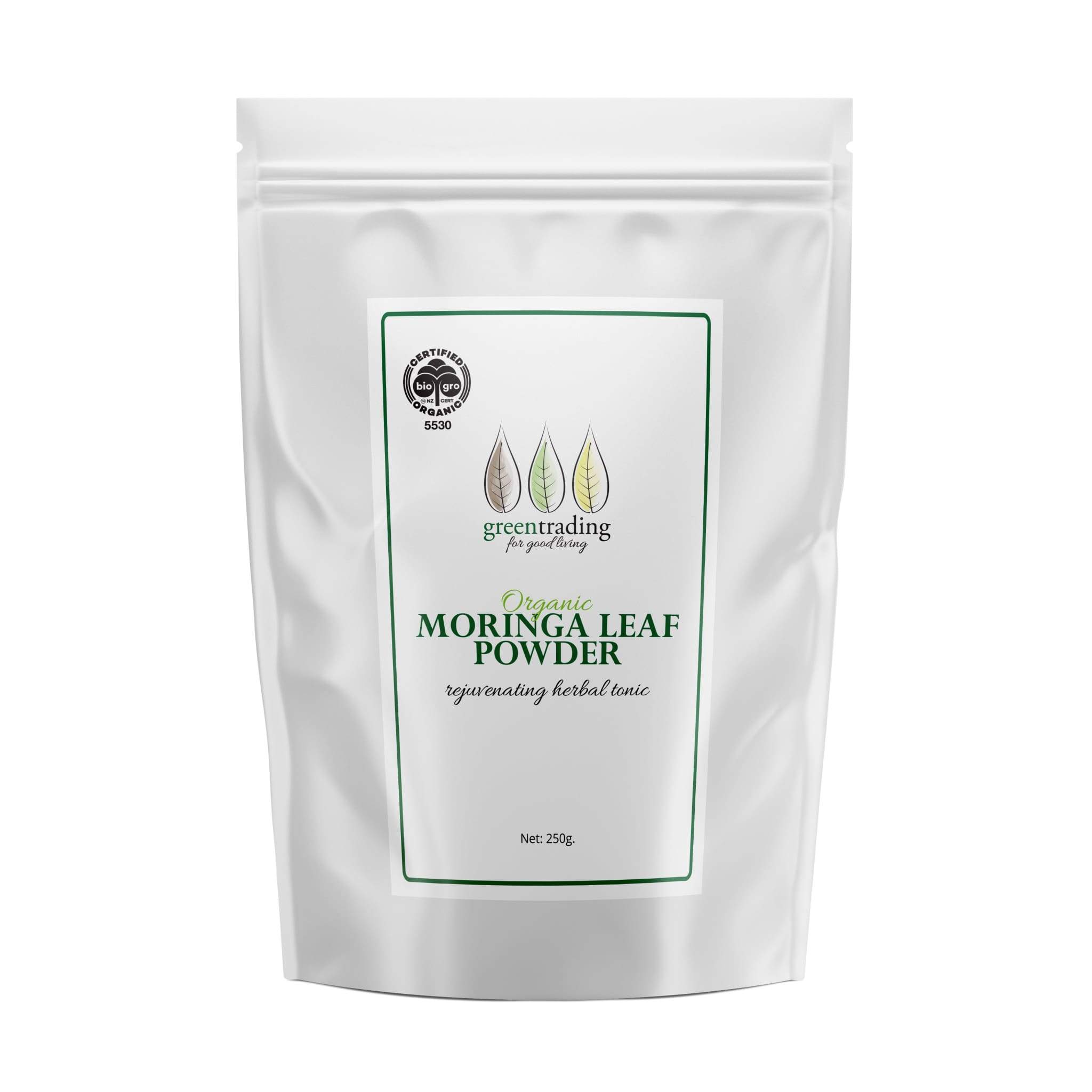 Organic Moringa Leaf Powder 250g – Green Trading Australia